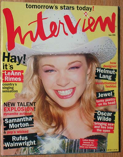 INTERVIEW magazine side cover June 1998