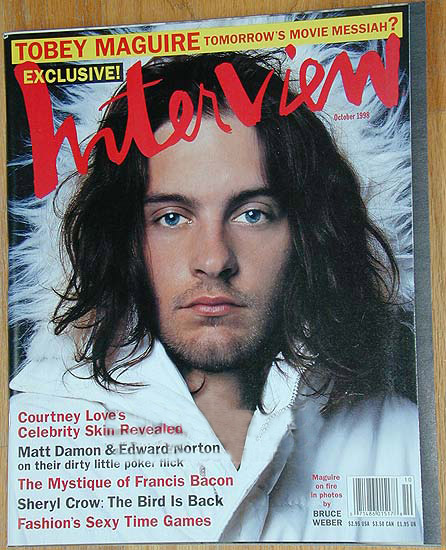 INTERVIEW magazine side cover October 1998