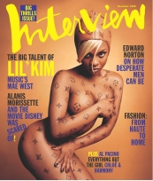 INTERVIEW magazine side cover November 1999