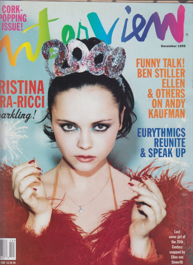 INTERVIEW magazine side cover December 1999