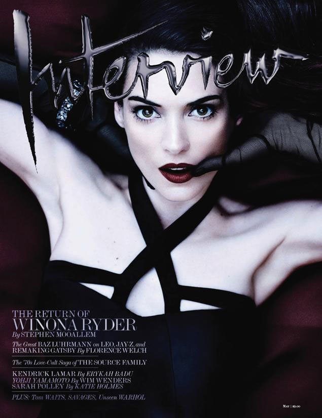 INTERVIEW magazine side cover  May 2013