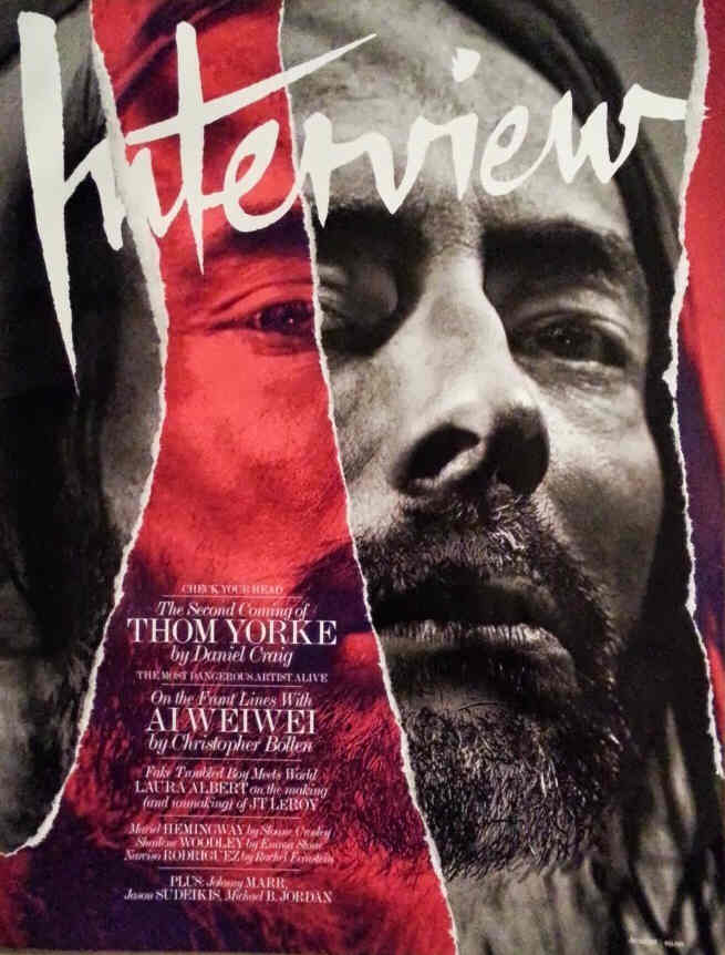 INTERVIEW magazine side cover  August 2013