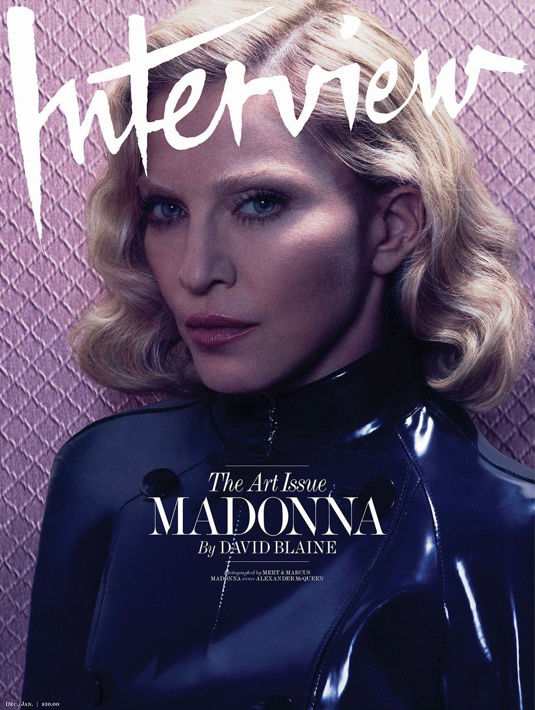 INTERVIEW magazine side cover  December 2014