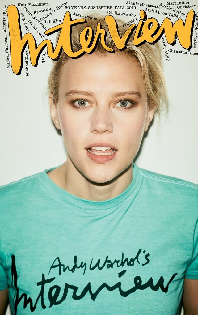 INTERVIEW magazine side cover Issue 528 Fall 2019