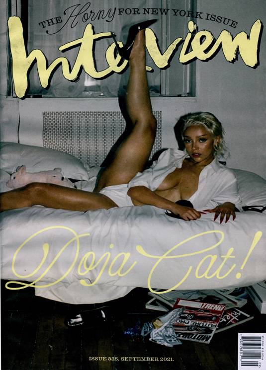 INTERVIEW magazine side cover Issue 538 September 2021