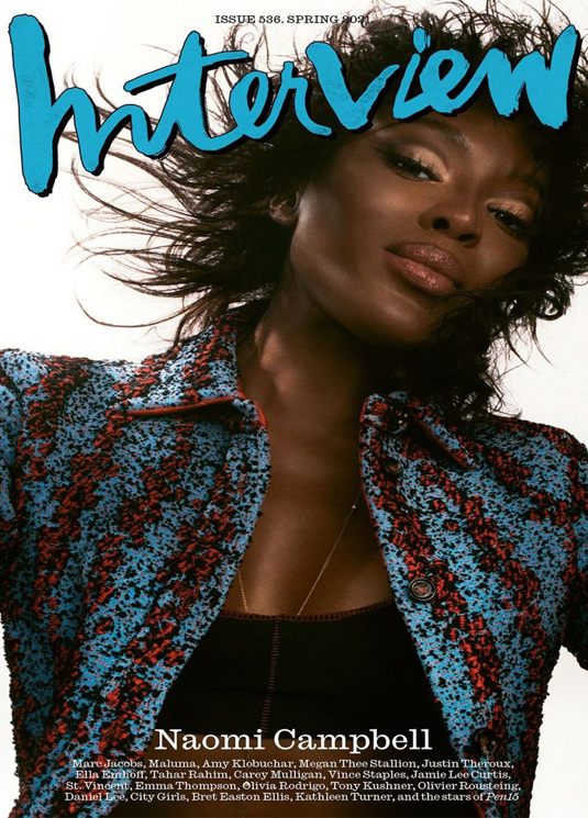 INTERVIEW magazine side cover Issue 536 Spring 2021