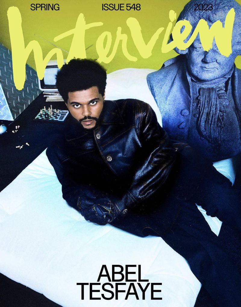 INTERVIEW magazine side cover Issue 548 Spring 2023