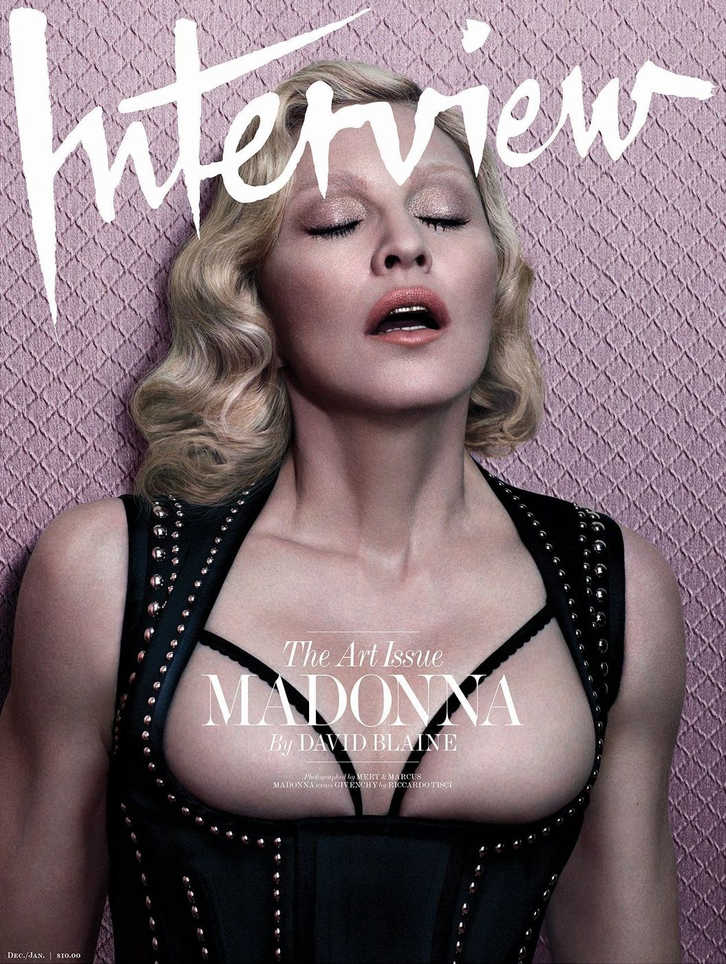 INTERVIEW magazine side cover  January 2015