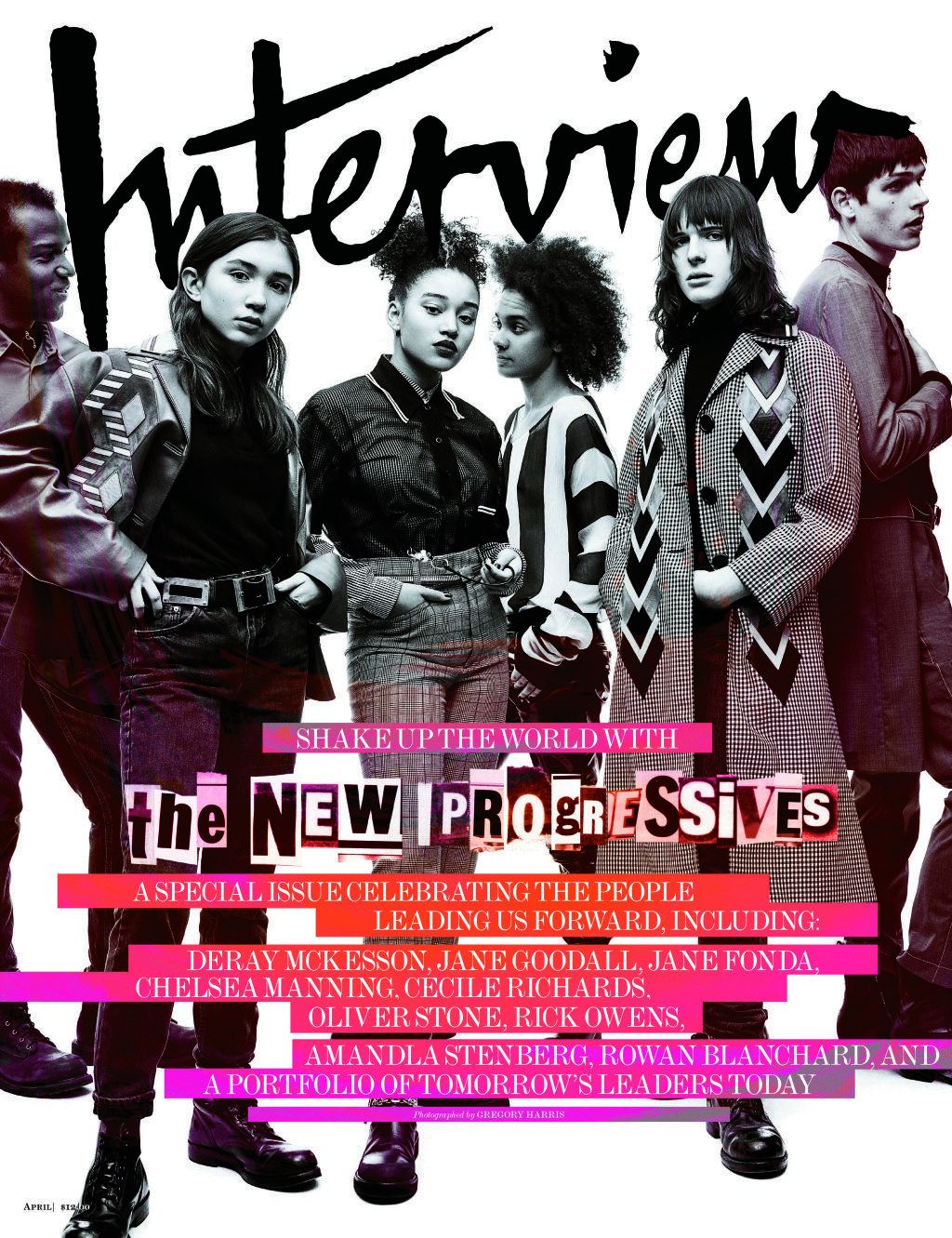 INTERVIEW magazine side cover  April 2016