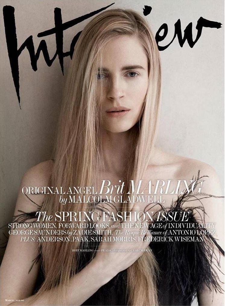 INTERVIEW magazine side cover  March 2017