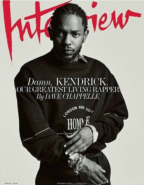 INTERVIEW magazine side cover  August 2017