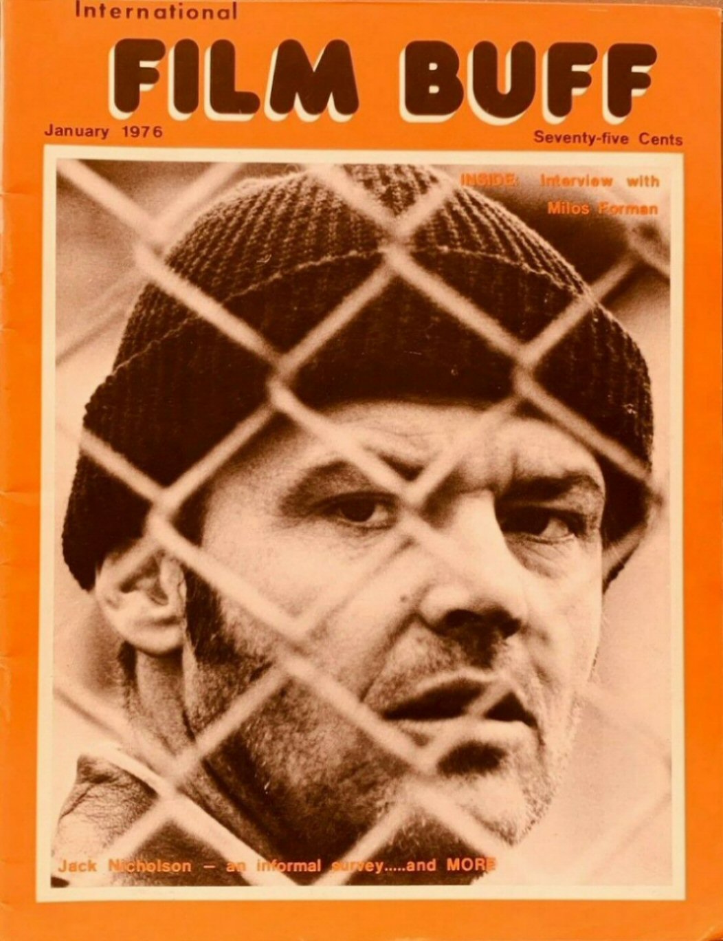 INTERNATIONAL FILM BUFF magazine side cover  Vol 1 No  2  January 1976