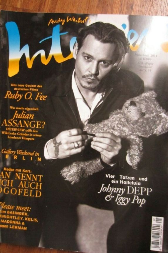 INTERVIEW (GERMAN) magazine side cover  May/June 2014