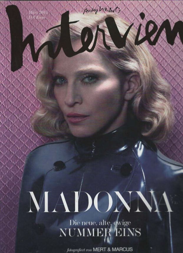 INTERVIEW (GERMAN) magazine side cover  March 2015