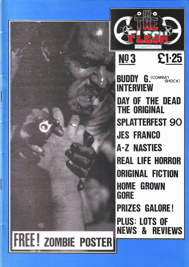 IN THE FLESH magazine side cover Issue 3  