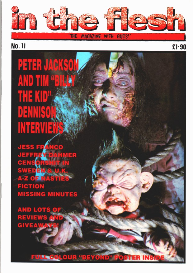 IN THE FLESH magazine side cover Issue 11  1992