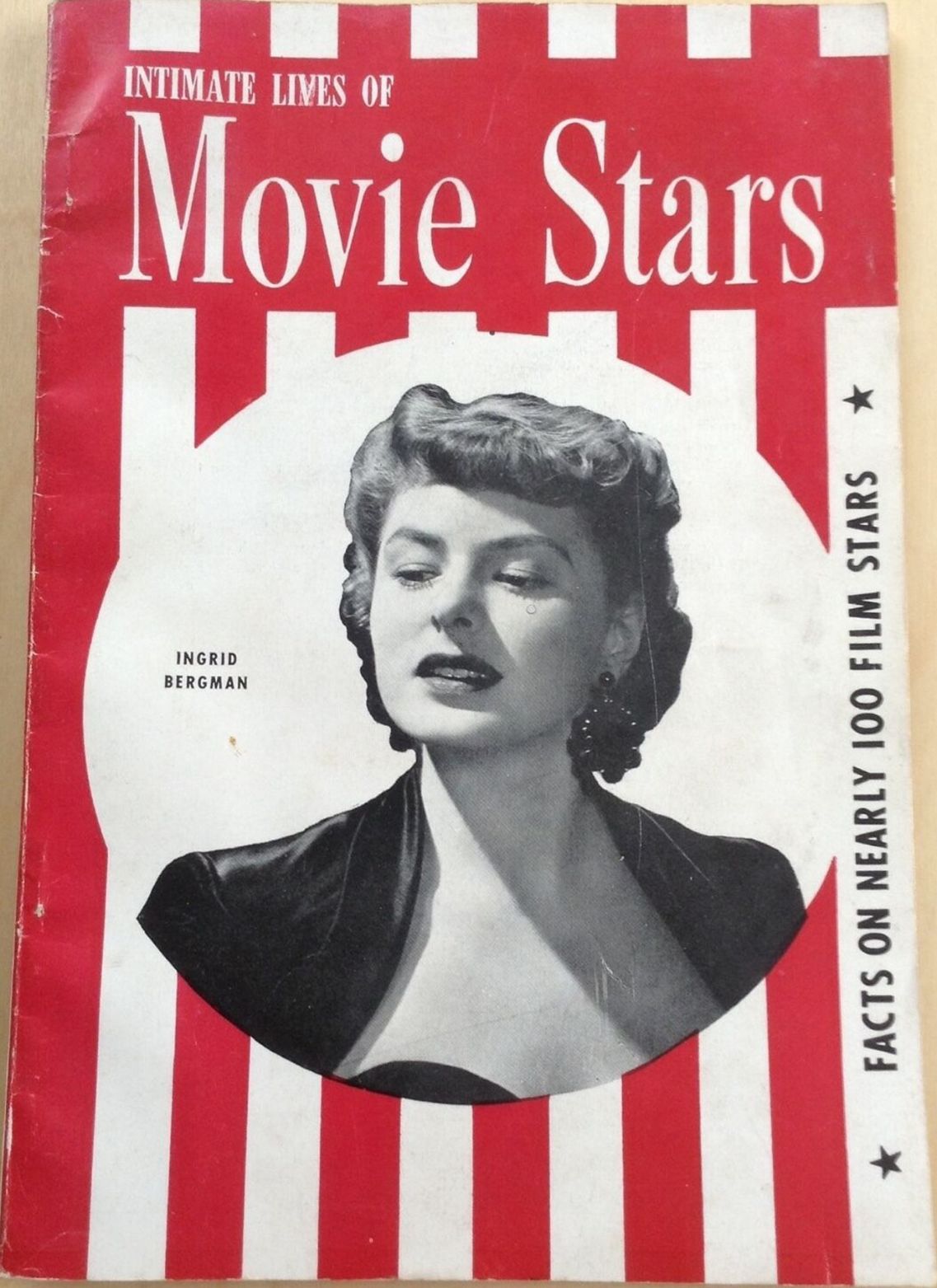 INTIMATE LIVES OF MOVIE STARS magazine side cover  1940s? 