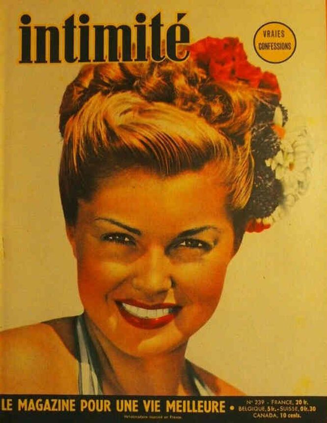 INTIMITE magazine side cover Issue 239 13 May 1950