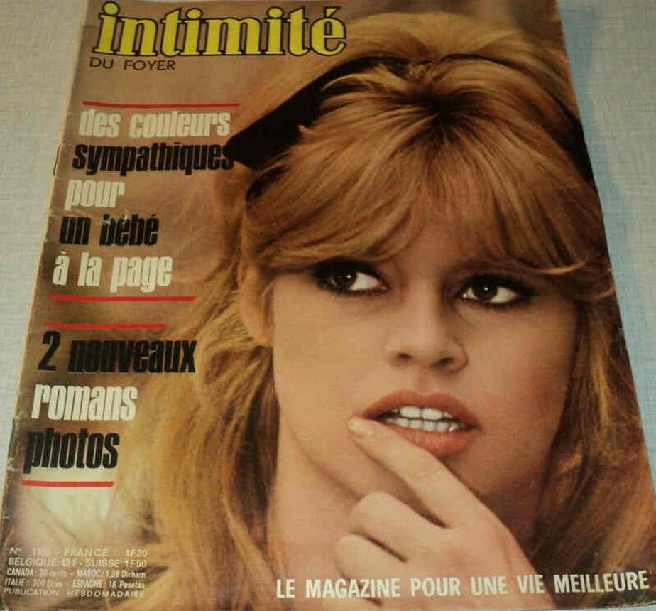 INTIMITE magazine side cover Issue 1166   1968