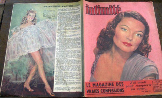 INTIMITE magazine side cover Issue 155  1948