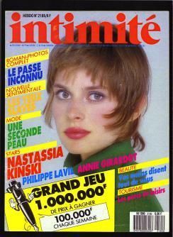 INTIMITE magazine side cover 25 September 1987