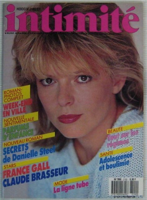 INTIMITE magazine side cover Issue 2192 November 1987