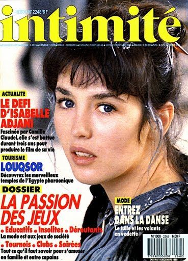 INTIMITE magazine side cover 8 December 1988