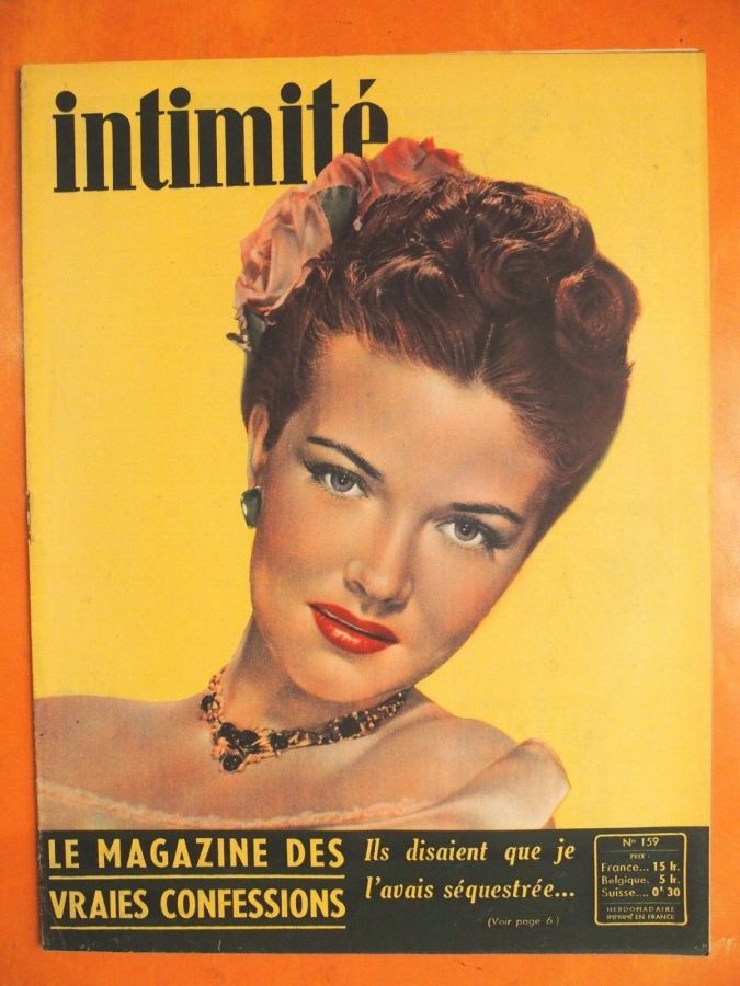 INTIMITE magazine side cover Issue 159 7 November 1948