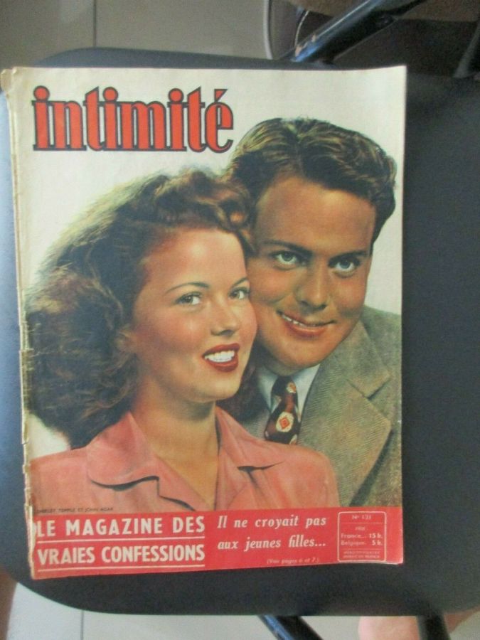 INTIMITE magazine side cover Issue 131   1948
