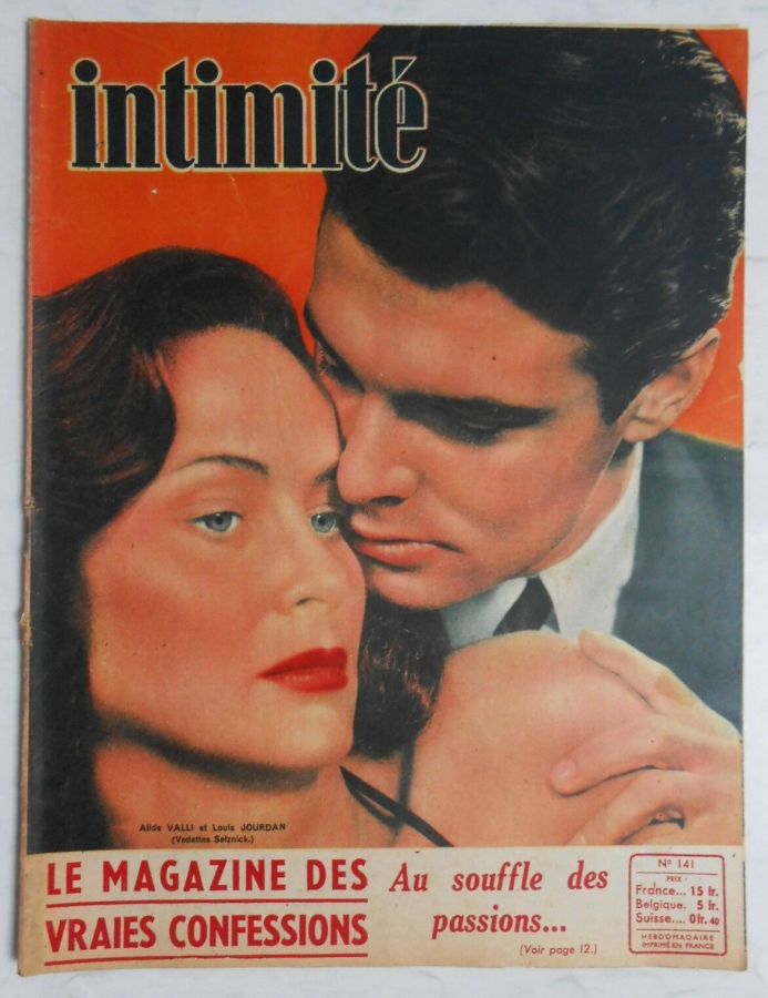 INTIMITE magazine side cover Issue 141   1948