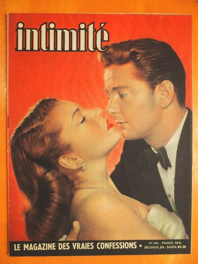 INTIMITE magazine side cover Issue 168 9 January 1949