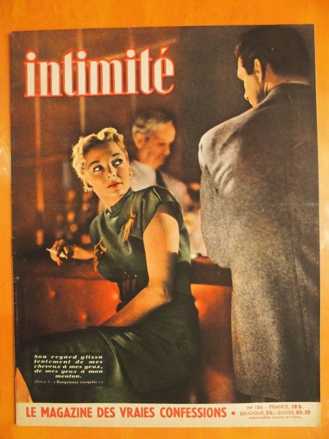 INTIMITE magazine side cover Issue 186 15 May 1949