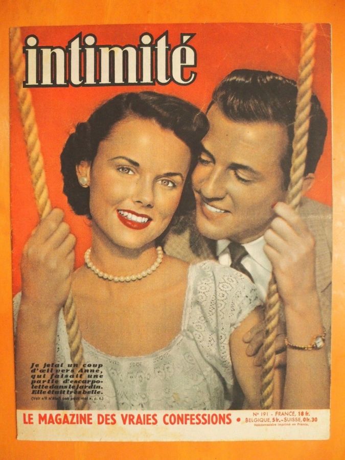 INTIMITE magazine side cover Issue 191 19 June 1949