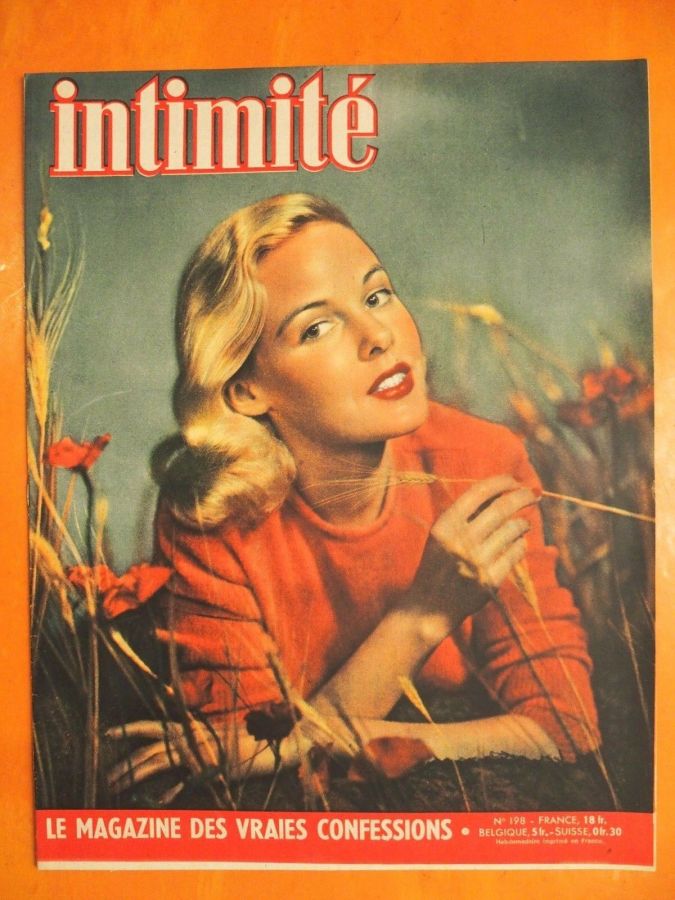INTIMITE magazine side cover Issue 198 7 August 1949
