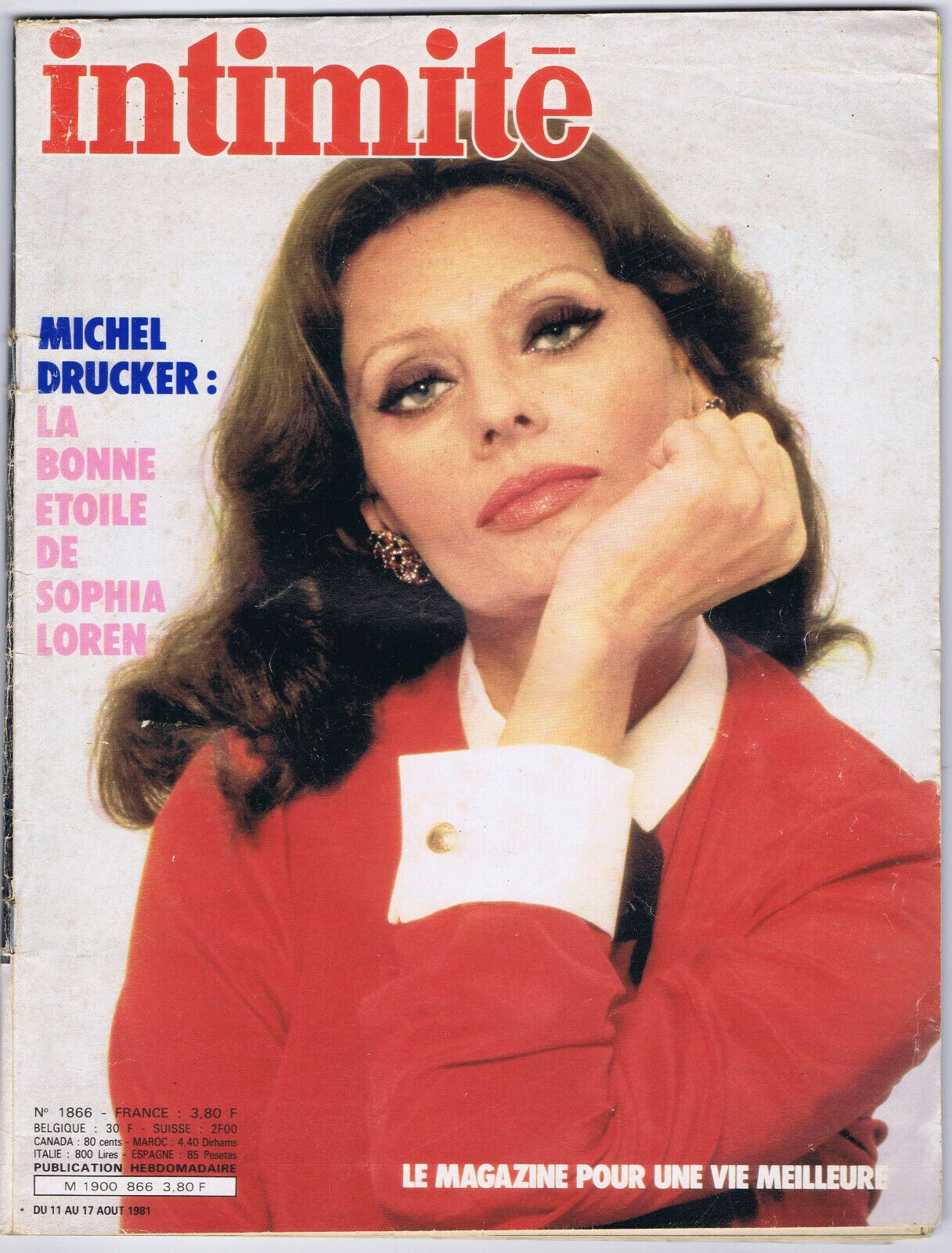 INTIMITE magazine side cover Issue 1866 11 August 1981