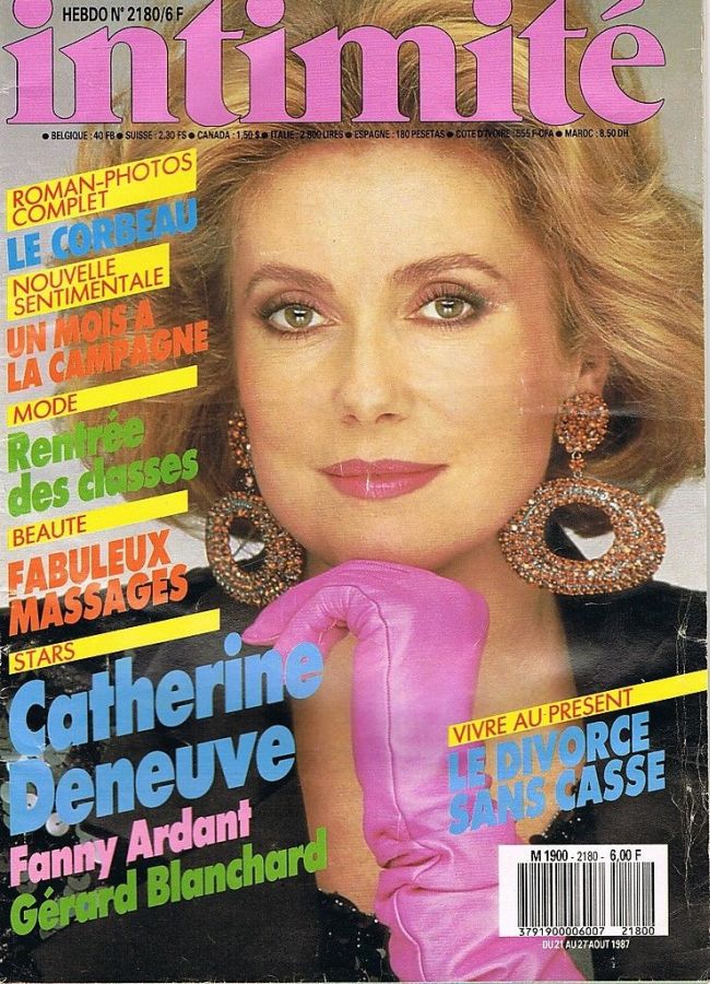 INTIMITE magazine side cover Issue 2180 21 August 1987