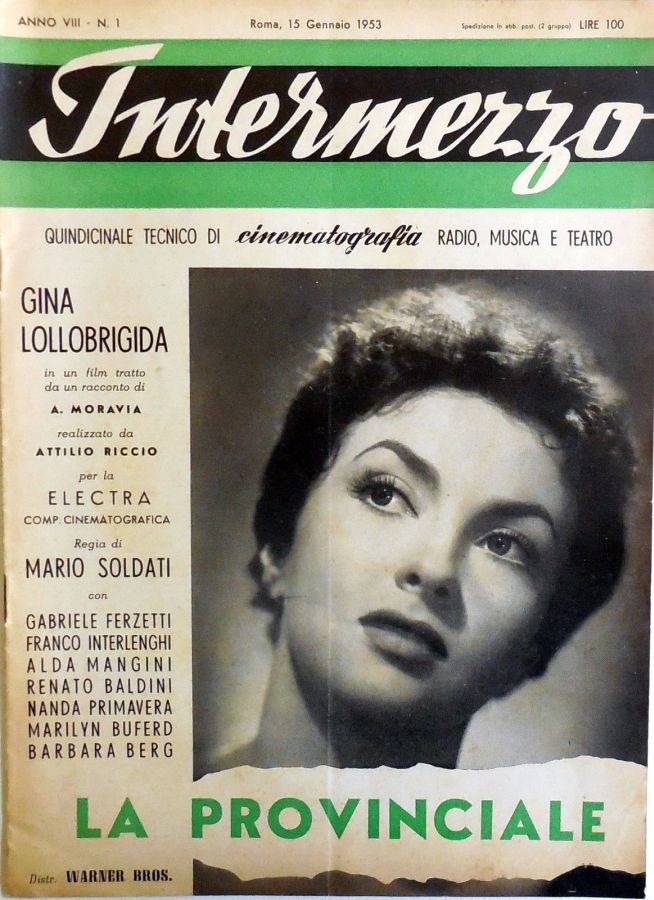 INTERMEZZO magazine side cover Issue 1 15 January 1953