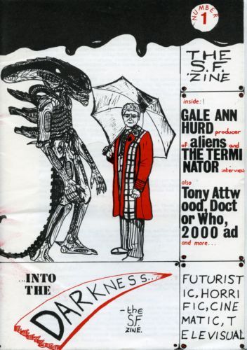INTO THE DARKNESS magazine side cover Issue 1  1987