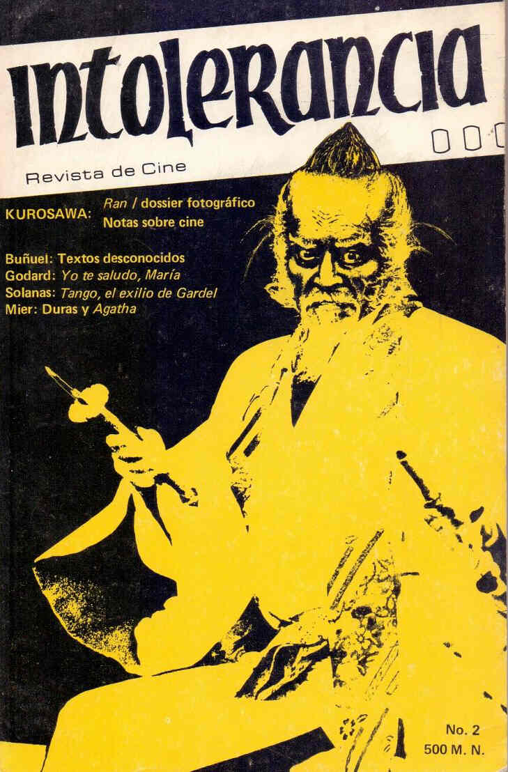 INTOLERANCIA magazine side cover Issue 2  1990