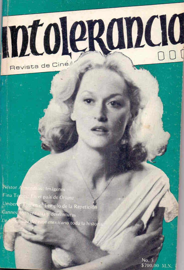 INTOLERANCIA magazine side cover Issue 3  1990