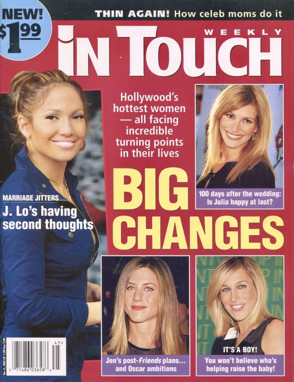 IN TOUCH magazine side cover 11 November 2002