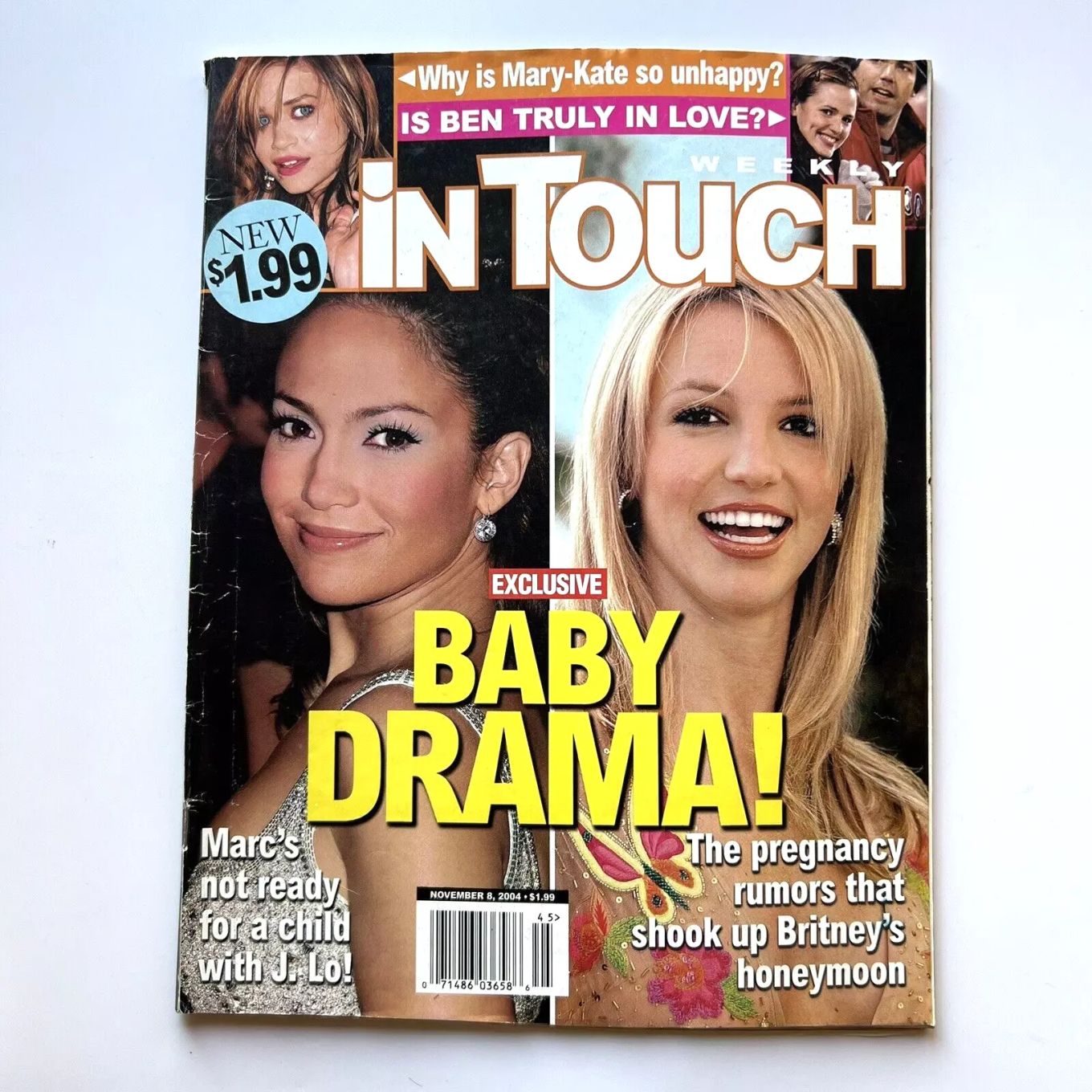 IN TOUCH magazine side cover 8 November 2004