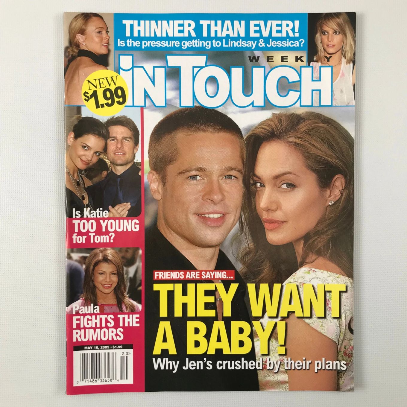 IN TOUCH magazine side cover 16 May 2005