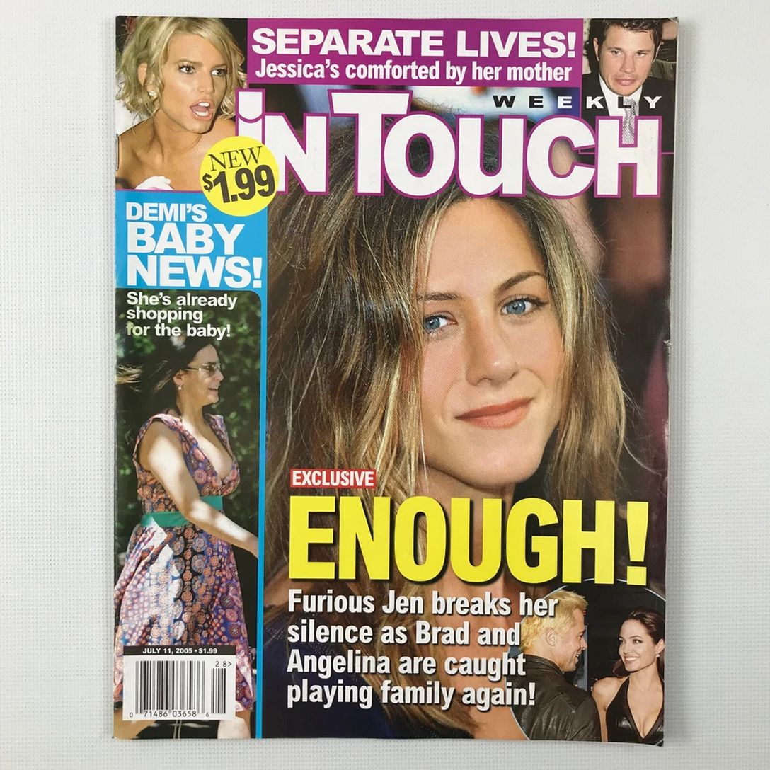 IN TOUCH magazine side cover 11 July 2005