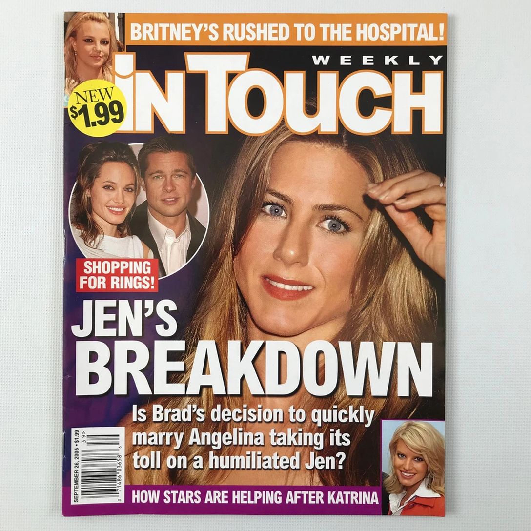 IN TOUCH magazine side cover 26 September 2005