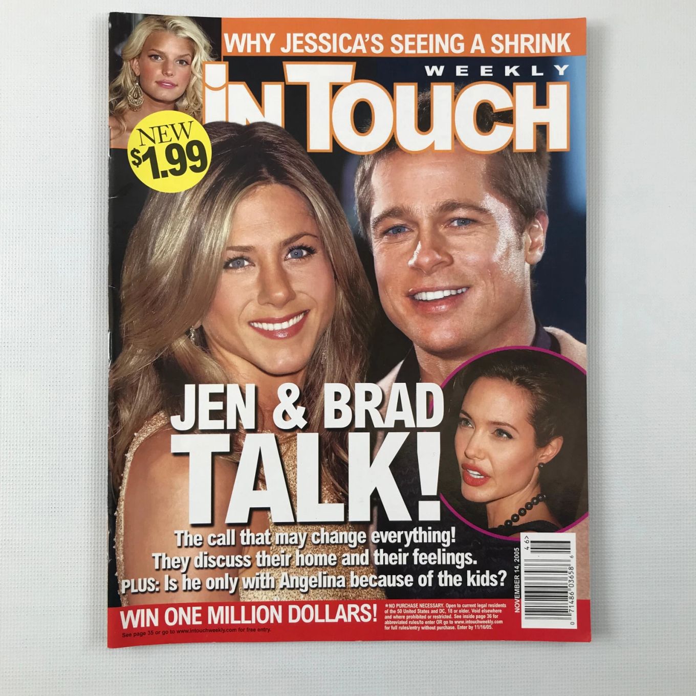 IN TOUCH magazine side cover 14 November 2005