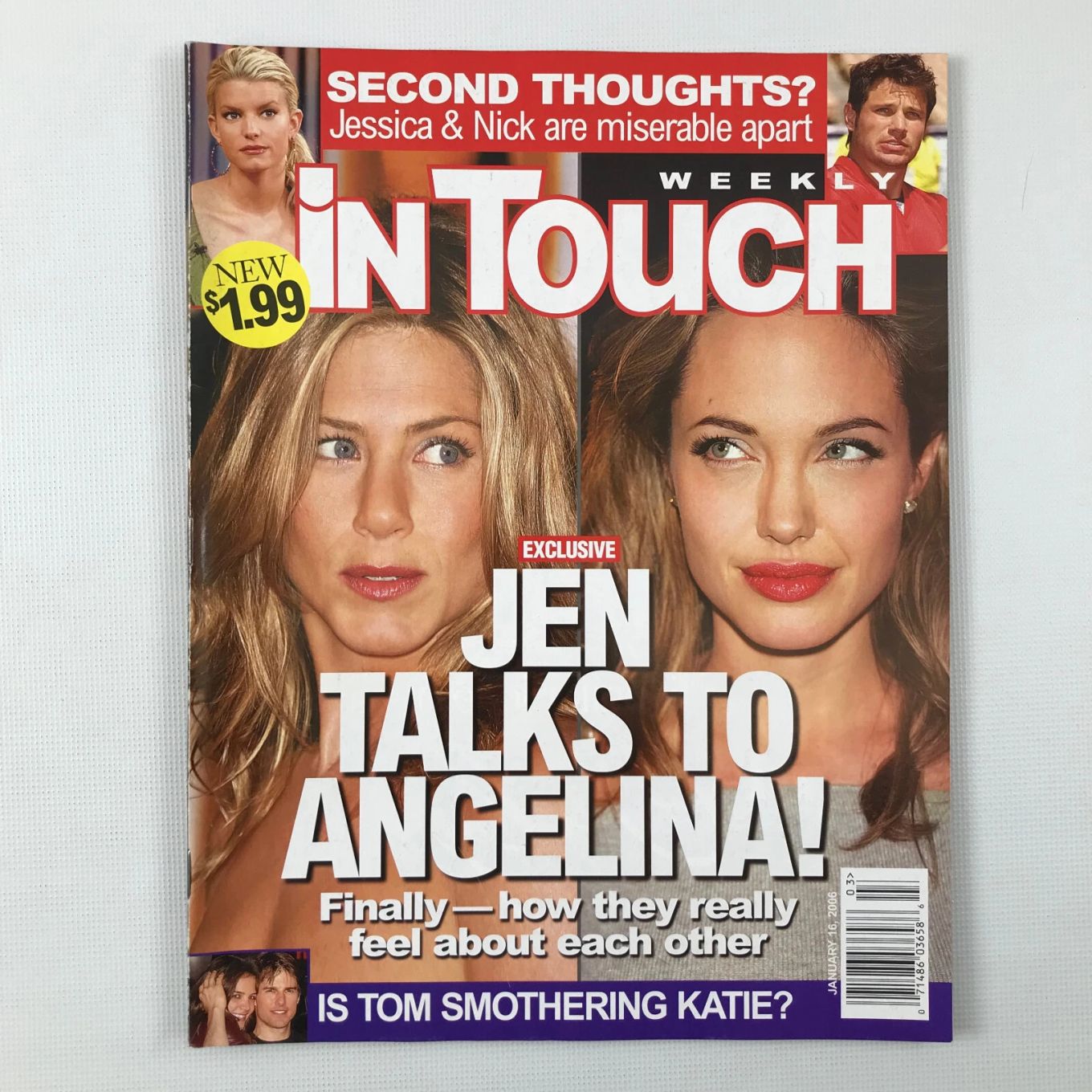 IN TOUCH magazine side cover 16 January 2006