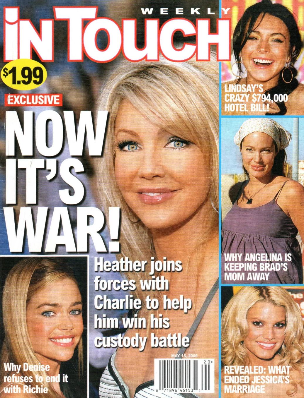 IN TOUCH magazine side cover 15 May 2006