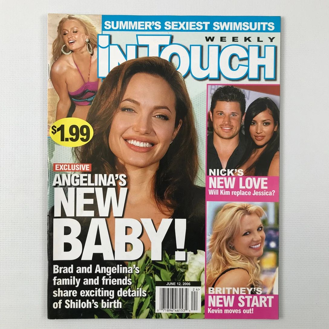 IN TOUCH magazine side cover 12 June 2006