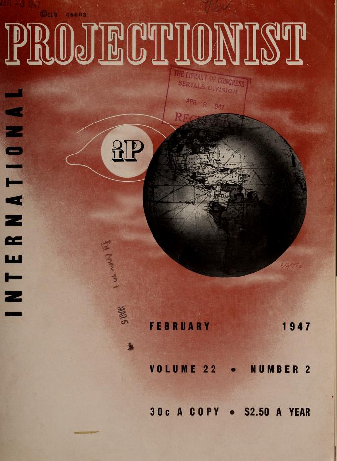 INTERNATIONAL PROJECTIONIST magazine side cover February 1947